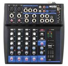 Gemini Sound GEM-08USB, Compact 8-Channel Bluetooth Audio Mixer with USB