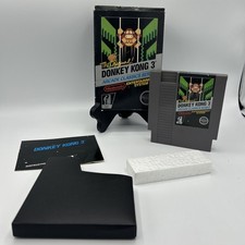 Donkey Kong 3 (Nintendo) NES 5 Screw cartridge w/ original Hangtab Box, Manual