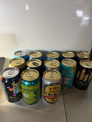 Japanese Craft Beer Empty Can Lot Set 13 Cans Limited Edition Yebisu Coedo 350ml