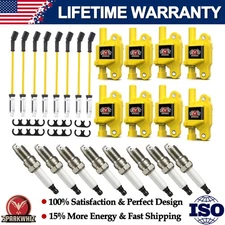 8* Ignition Coil+Spark Plug+Wire Fit For Cadillac Chevy Silverado 1500 GMC UF413