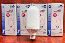 4 x GE 20W CFL T19 Bullet Lamp Medium E27 Soft White Fluorescent Light Bulb 75W