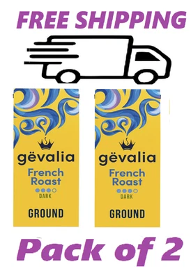 (PACK OF 2}Gevalia French Roast Ground Coffee, 12 oz. Bag