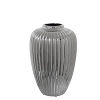 Tischvase Aus Keramik In Silber, 22 X 34 Cm