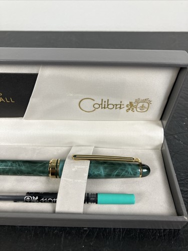 Penna a sfera vintage Colibri Le Grand tartaruga e oro in custodia originale - Foto 3 di 5