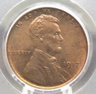 1917 "P" Lincoln WHEAT Cent 1c PCGS MS64 RB #751 Red Brown Unc BU ECC&C, Inc.