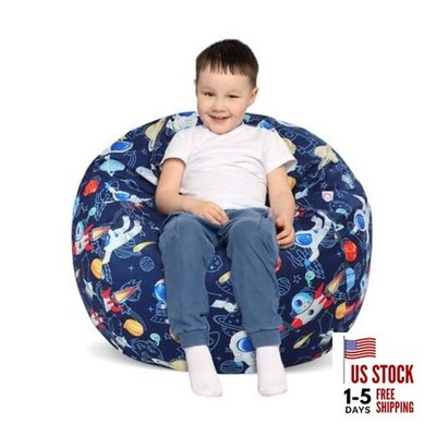 Bean Bag Chair for Kids Stuffed Animal Storage Beanbag Chairs,Toddler Astronaut