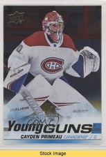 2019-20 Upper Deck Young Guns Silver Foil Cayden Primeau #454 READ 7yx