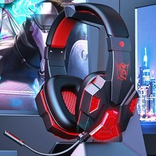 Wireless Over-Ear Performance Gaming Headset Bluetooth Gamer Headphones w/ Mic