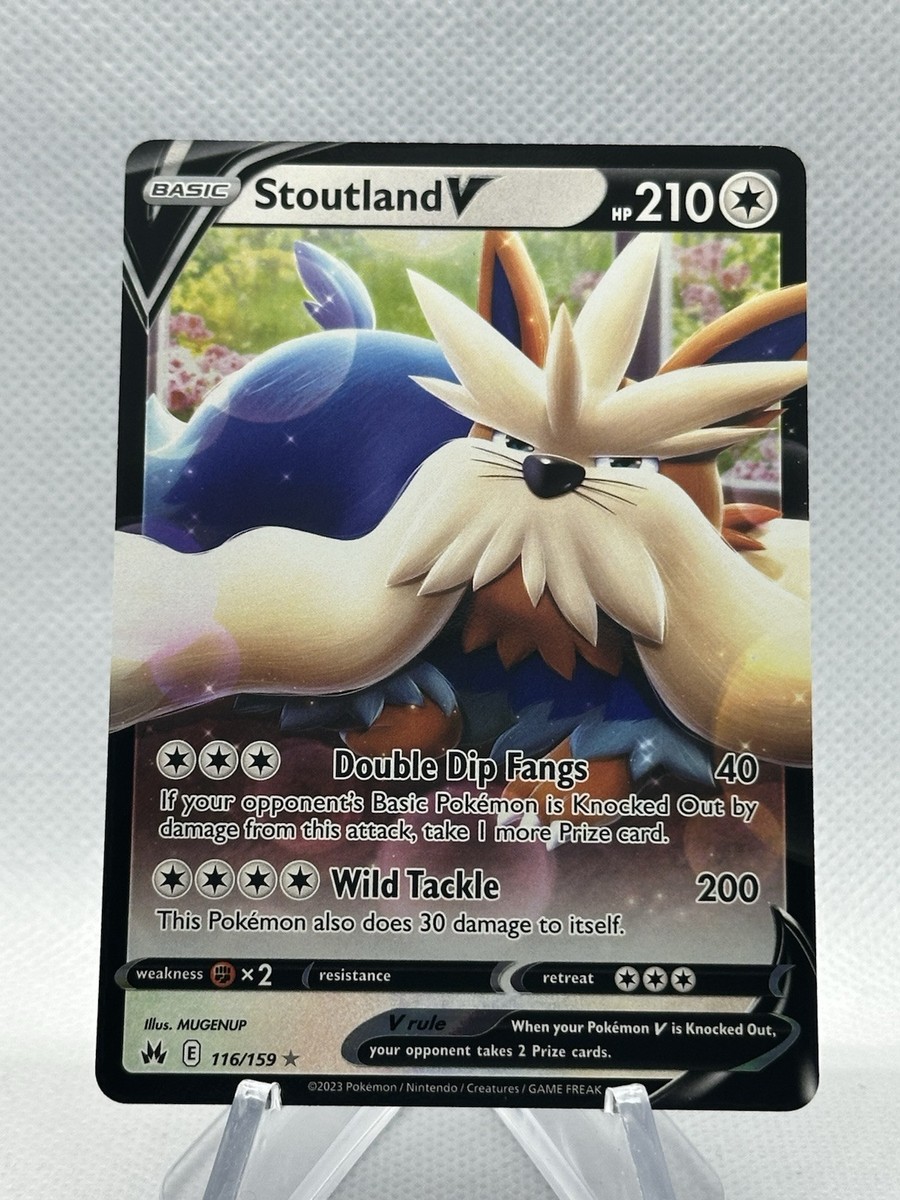 Pokémon TCG Stoutland V Crown Zenith 116/159 Holo Ultra Rare
