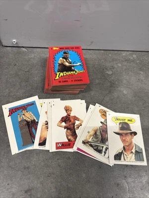 1984 Topps Indiana Jones Temple Of Doom 88 Card Set & 11 Stickers Complete Nice - Photo 1/3