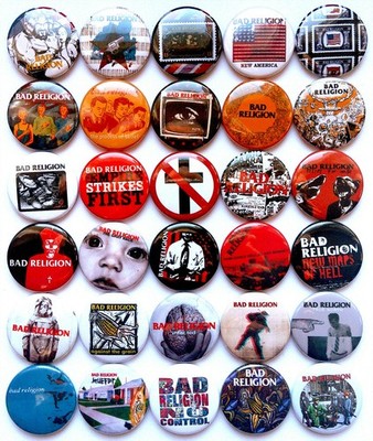 BAD RELIGION Against the Grain Generator Punk Rock Pin Button Badges