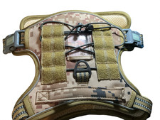 Auroth Tactical Dog Harness Adjustable Dog Vest with Handle - Desert Camo M