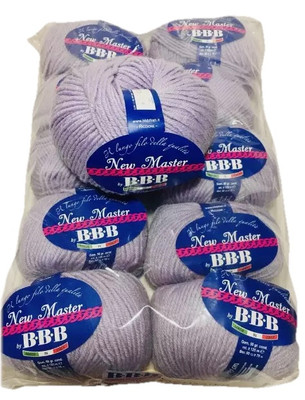 10xLana BBB New Master - Col.8268 LILA - 80%Merinos 20%Acryl - Made In Italy