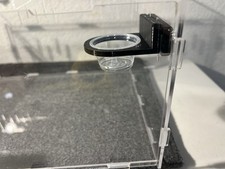 Reptile Magnetic Ledge for Enclosure Terrarium Feeding Black Color 