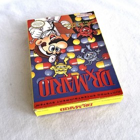 Nintendo Dr. Mario NES 1990 scatola manuale CIB gioco autentico non testato