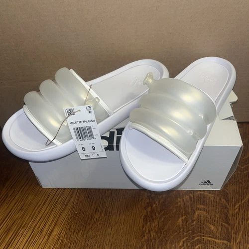 Slides donna Adidas ZPLAASH taglia 9 autentiche nuove con scatola