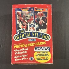 1989 Pro Set Series 1 Football Wax Box 36 Sealed Packs Troy Aikman RC Rookie