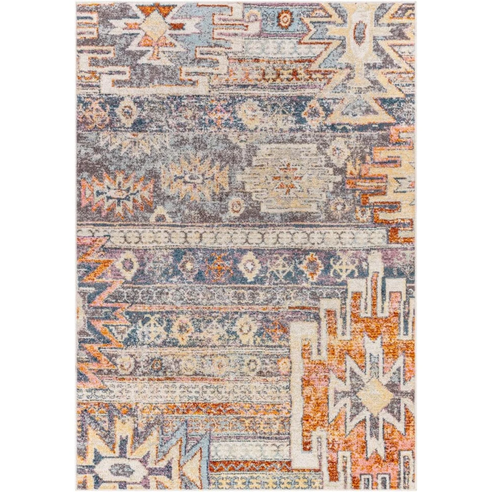 Alfombra rústica Livabliss Ashens, 5'3" x 7'3", denim denim Foto 3 de 4