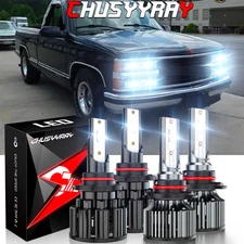 9006&9005 LED Headlight Kit Combo Bulbs 12000K High Low Beam Super Bright White