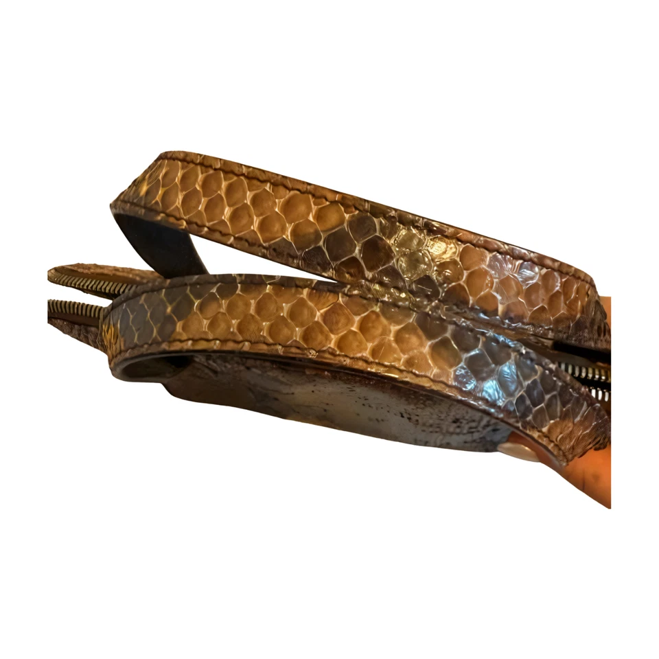 Bolso Gucci Pitón Asa Superior Multicolor Esmaltado Piel de Serpiente Raro De Colección Italia Foto 2 de 4