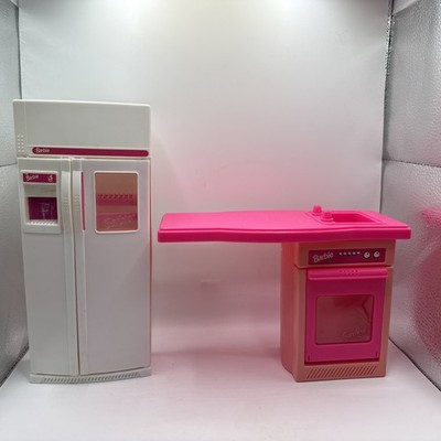 Vintage 1994 Barbie So Much to Do! Refrigerator & Sink/stove Barbie Furniture