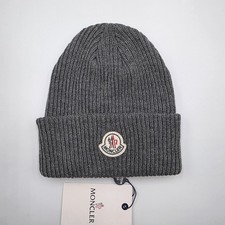 Moncler Grey Winter Beanie Hat One Size Fits All New with Tags
