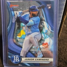 Topps 2024 Bowman's Best Junior Caminero Tampa Bay Rays #62 Rookie Card. rookie card picture