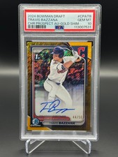 2024 Bowman Draft- Chrome Prospect Autographs Travis Bazzana Gold Shimmer PSA 10