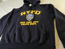 NYPD Sweatshirt Hoodie Mens Lg Navy Blue Authentic Clothing New York City...