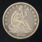 US Coin 1876-CC Seated Liberty Half Dollar Carson City Silver NO RESERVE!