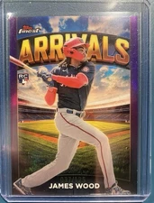 2025 Topps Finest - Arrivals James Wood #A-6 Purple Refractor /125 (RC)