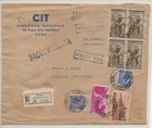 ZNV_282 - Richly franked 1956 cover from ROMA to KABUL