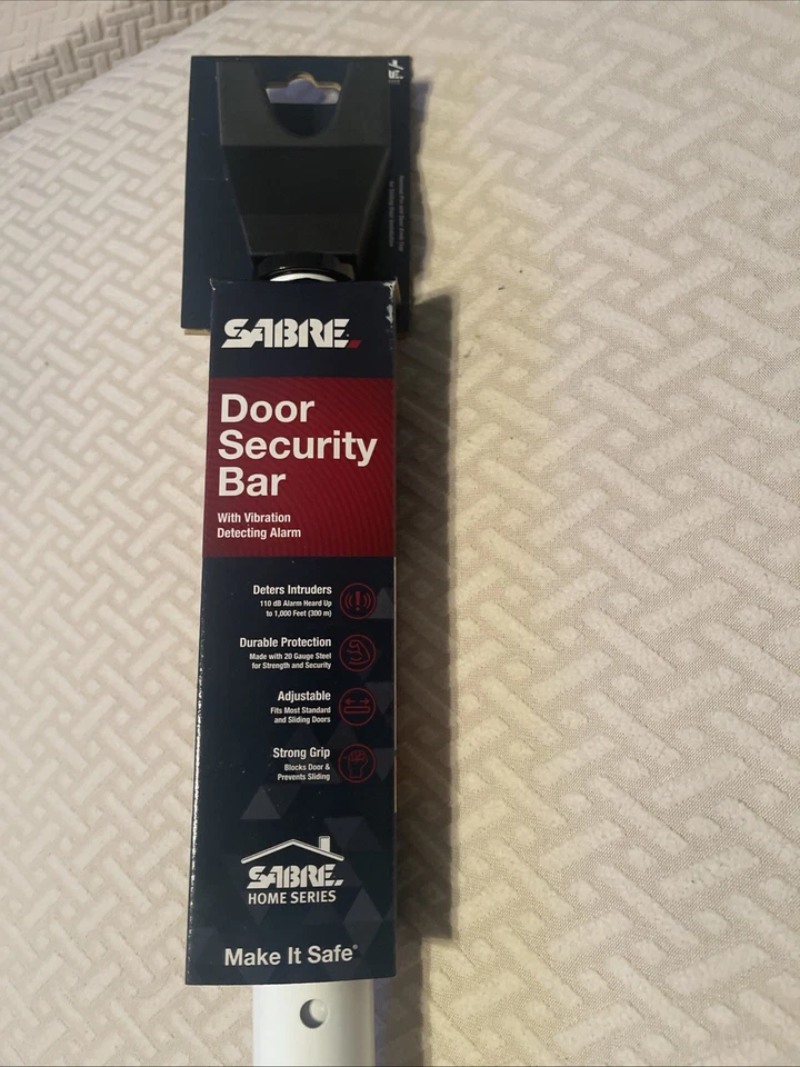 Barra de Seguridad para Puerta SABRE con Alarma de Vibración 115dB Ajustable Seguridad en el Hogar NUEVO Foto 2 de 4