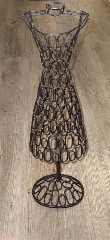 Iron Metal Wire Dress Form Mannequin Jewelry Stand Holder Display 20” Tall - Image 2 of 4