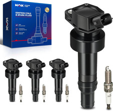 4 Ignition Coils Iridium Spark Plugs Set for 2012-2019 Hyundai Accent Rio