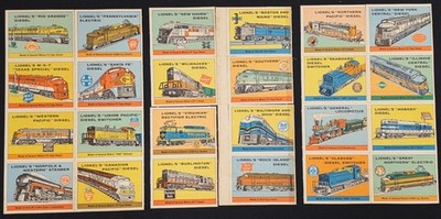1959 - LIONEL TRAIN /RAILWAY -#903 POSTWAR TRADING CARDS - COMPLETE SET 24/24