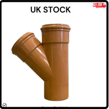 110mm 45° Underground Double Socket Y Branch Pipe Fitting – Soil & Waste PVC-U