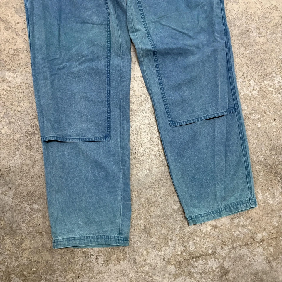 Pantalones Patagonia De Colección Para Hombres 32 Azul Teal Ropa de Trabajo Doble Rodilla Sin Logotipo de Nieve RARO Foto 4 de 4