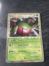 Yanmega 98/102 Pokemon Card HGSS Triumphant SuperRare Holo Edge Crease