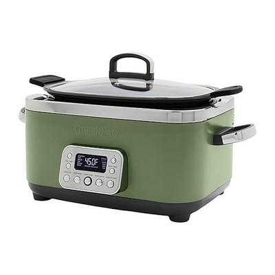 GreenPan Elite 6 Qt Slow Cooker 4-in-1 Ceramic Nonstick 1350W