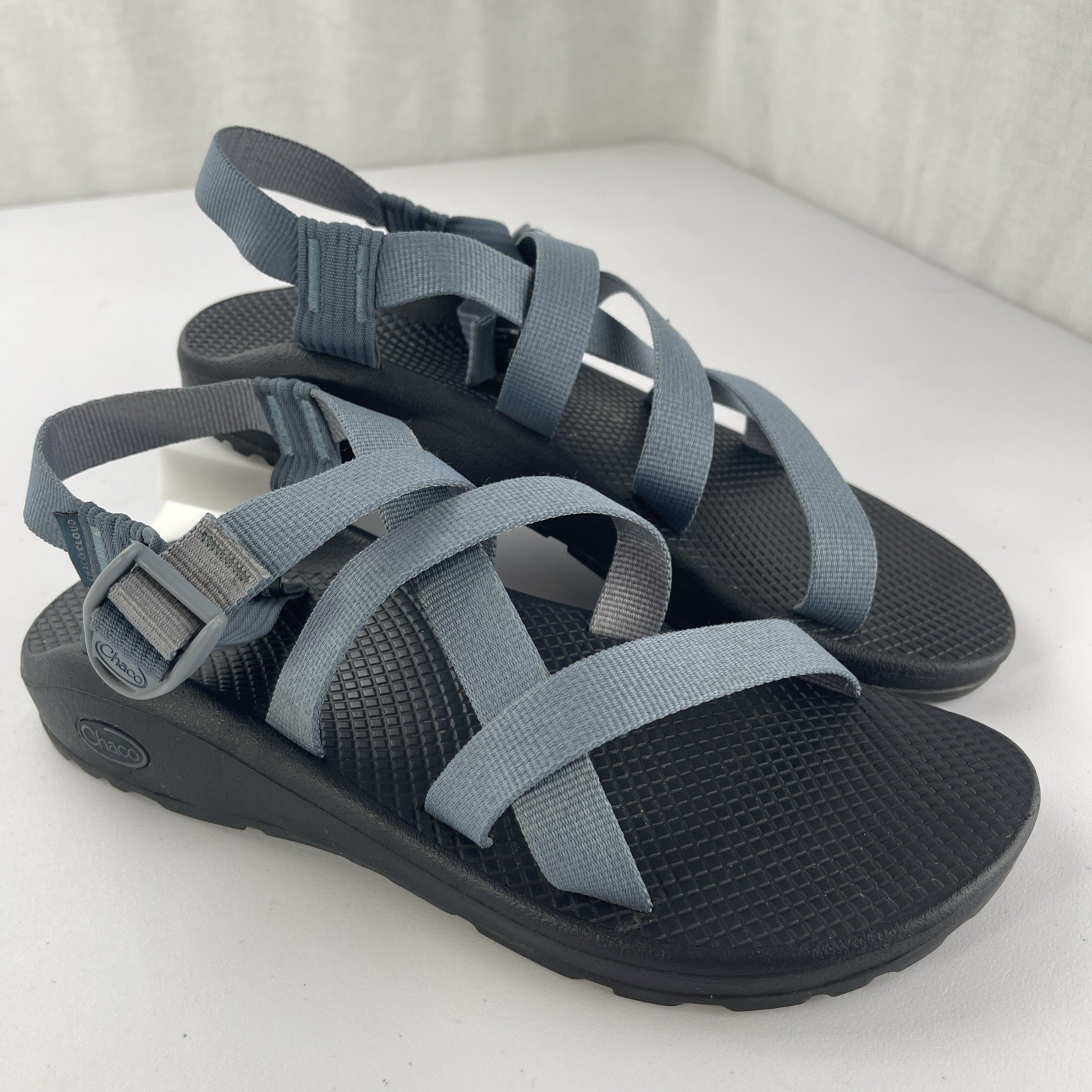 Chaco Womens 11 Cloud Strap Sandals Light Blue Hiking Water Sport. Great Cond.-image