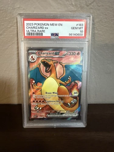 Pokemon Charizard ex Ultra Rare Holo 151 Gem Mint PSA 10 Graded English 2023