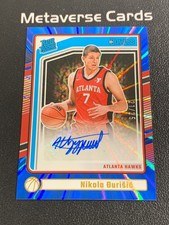 2024-25 Panini Donruss Rated Rookie Nikola Durisic Auto RC Blue 21/25