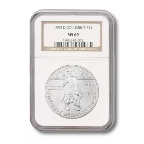 USA Modern Commemorative Coin Columbus Discovery Quincentenary $1 1992D NGC MS-6
