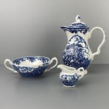 Kleines Kaffee-Set "Myotts Country Life", Staffordshire Keramik, Made in England