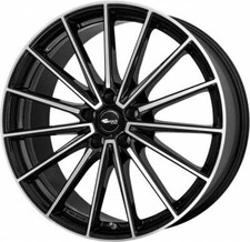 2x Brock B43 schwarz glanz front-poliert 9.5x21 ET41.5 - LK5/112 ML66.6 Felge