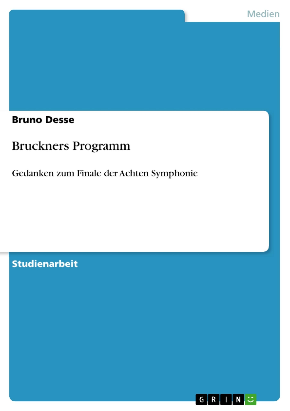 Thumbnail - Bruckners Programm | Buch | 9783656176121