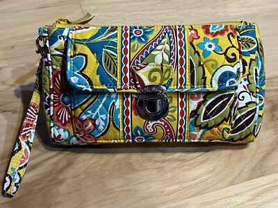 VERA BRADLEY Pushlock Wristlet Perfect Phone Size - Provencal