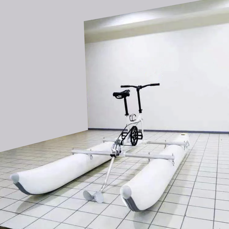 Water Bike Pontoon Catamaran Paddle Pedal Boat Hydro Water Kayak Sport