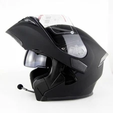 Motorcycle Helmet With Bluetooth Headset Modular Flip Up Full Face Helmets